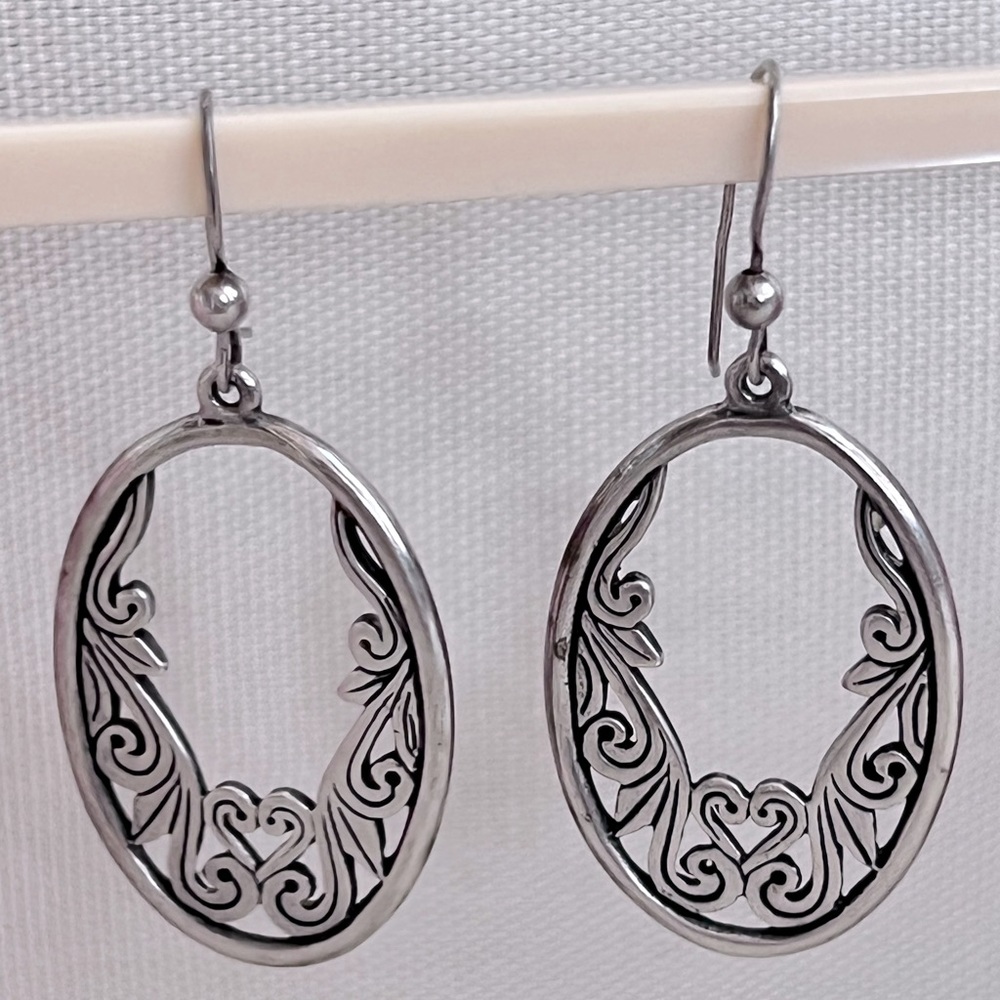 Beautiful Sterling Silver Filagree Earrings